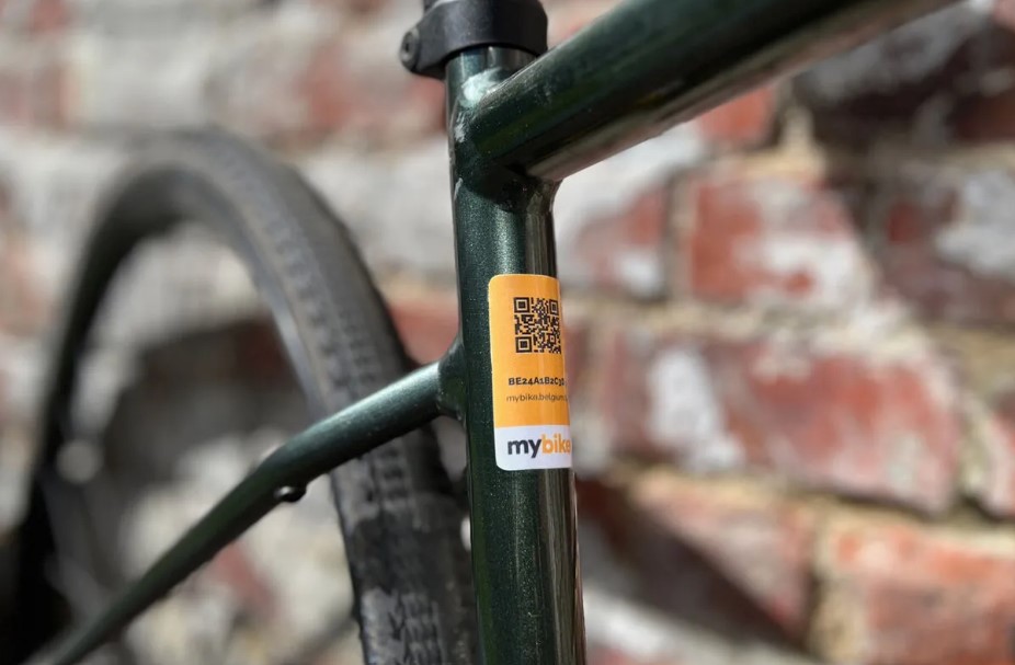 Sticker mybike op fietsframe