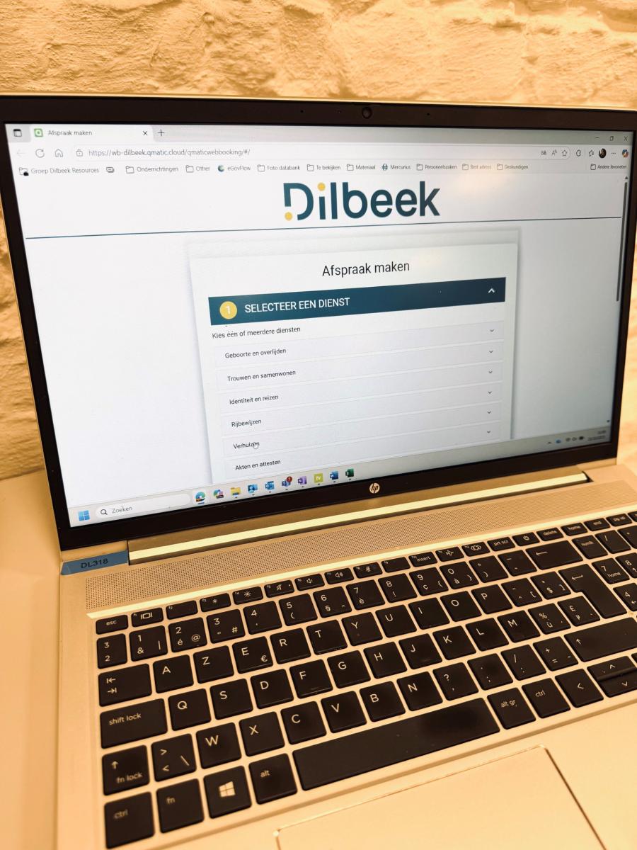 computerscherm met afsprakensysteem