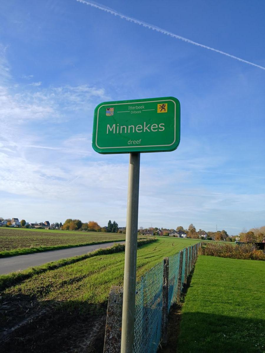 Straatnaambord Minnekesdreef