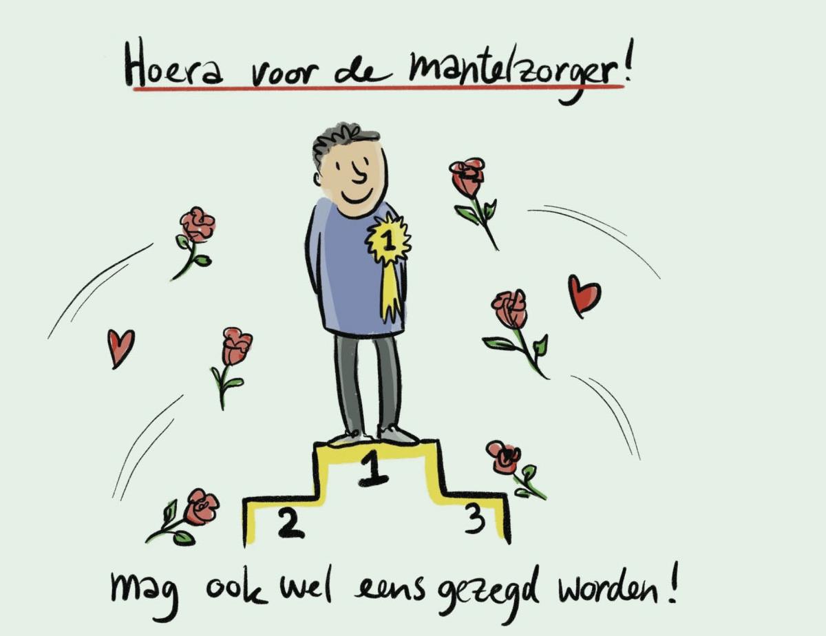 cartoon mantelzorger 