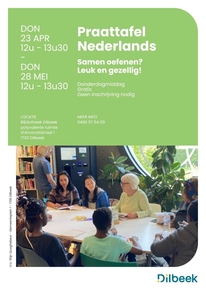 Flyer praattafel Nederlands