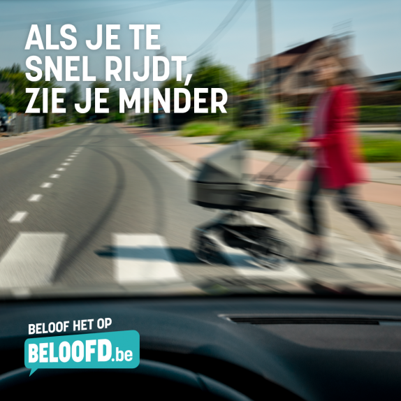 Als je te snel rijdt, zie je minder