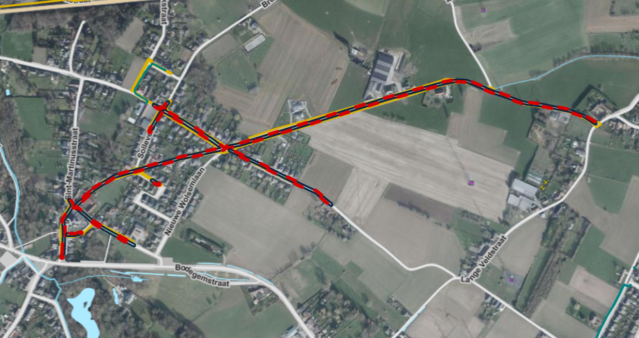 Werken aan waterleiding in omgeving Wolsemstraat, Kerkberg en Neerstraat