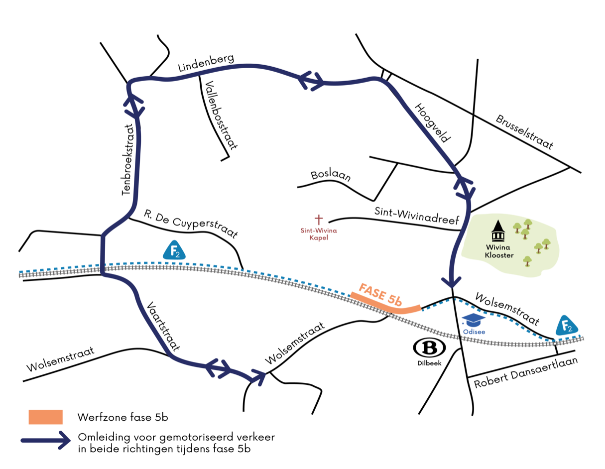 Spoorwegbrug Wolsemstraat afgesloten
