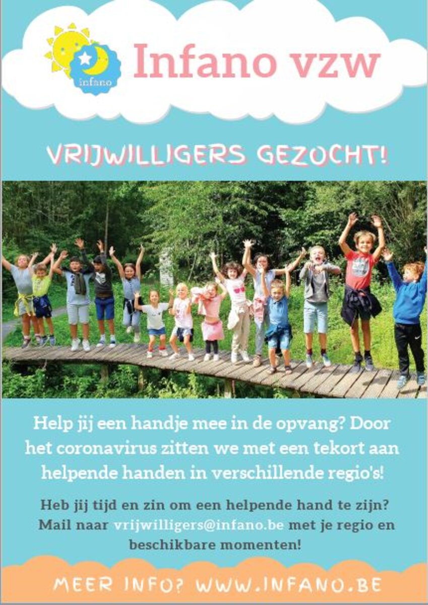 flyer Infano zoekt vrijwilligers