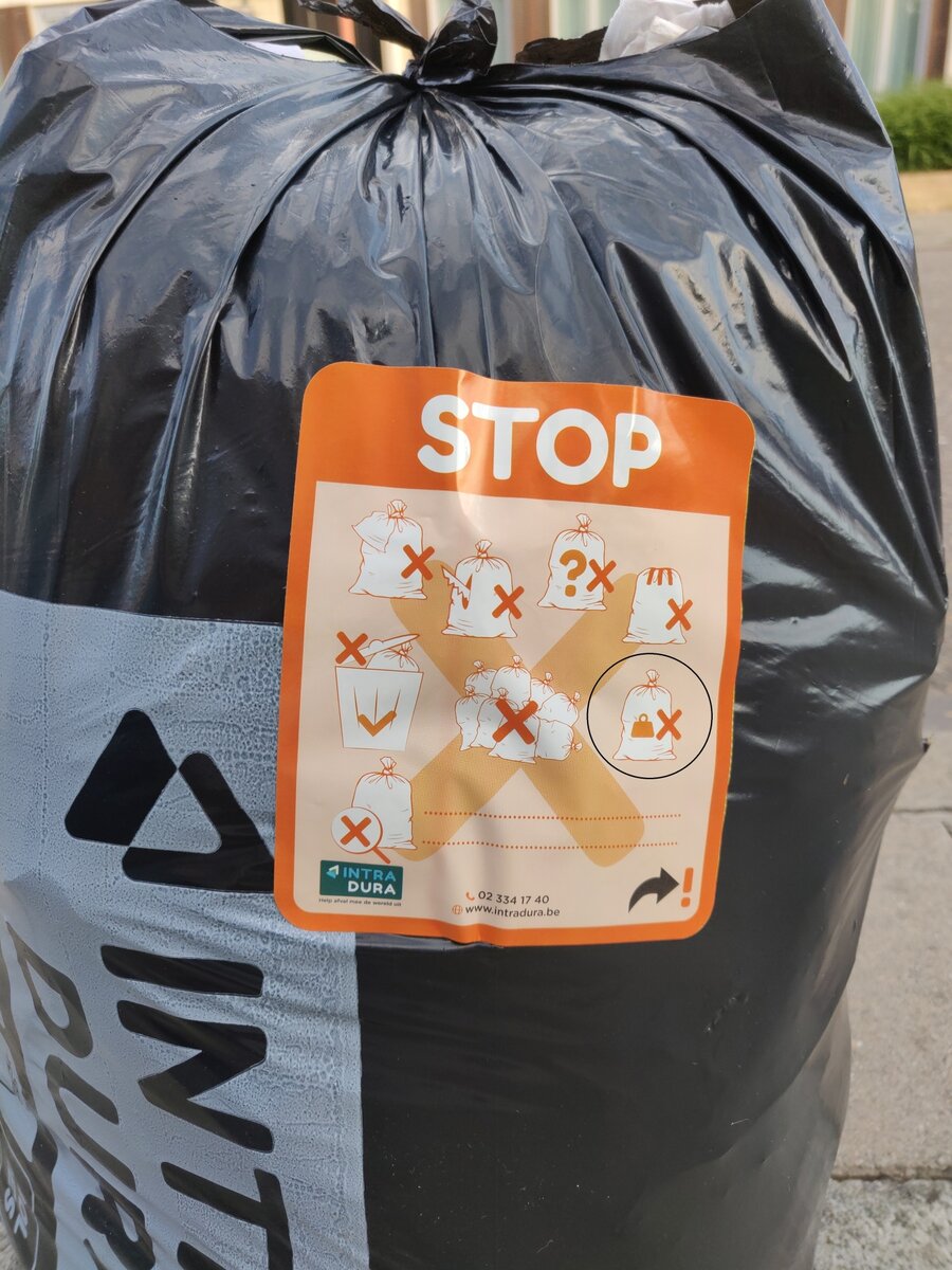 Weigeringstickers voor restafval en papier&karton