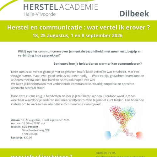 Cursus Herstel en communicatie - wat vertel ik erover? © HerstelAcademie