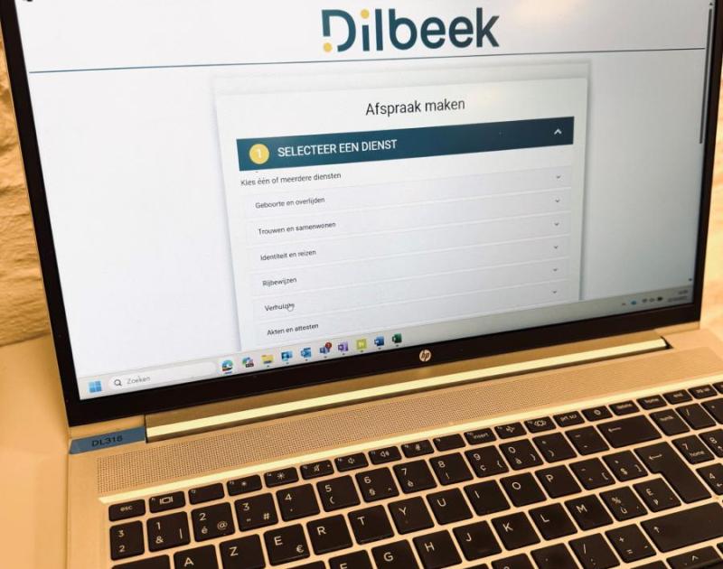 computerscherm met afsprakensysteem