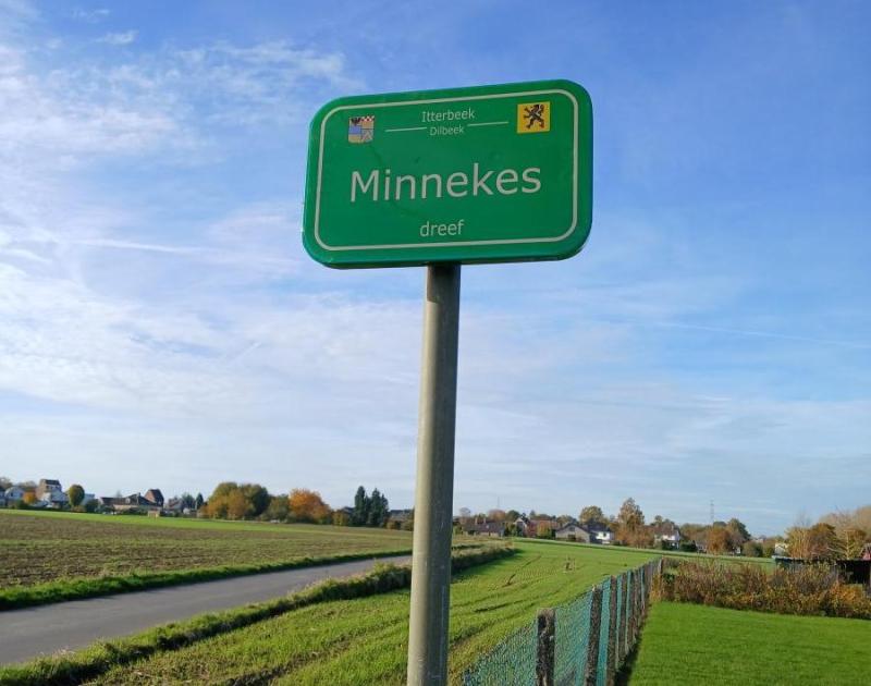 Straatnaambord Minnekesdreef