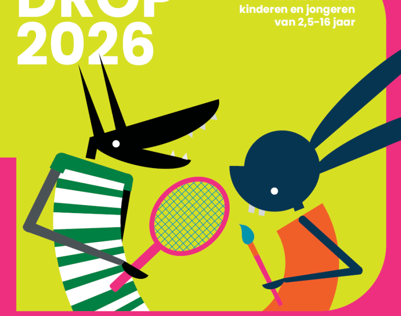 Illustratie wolf en konijn spelen tennis en kleuren