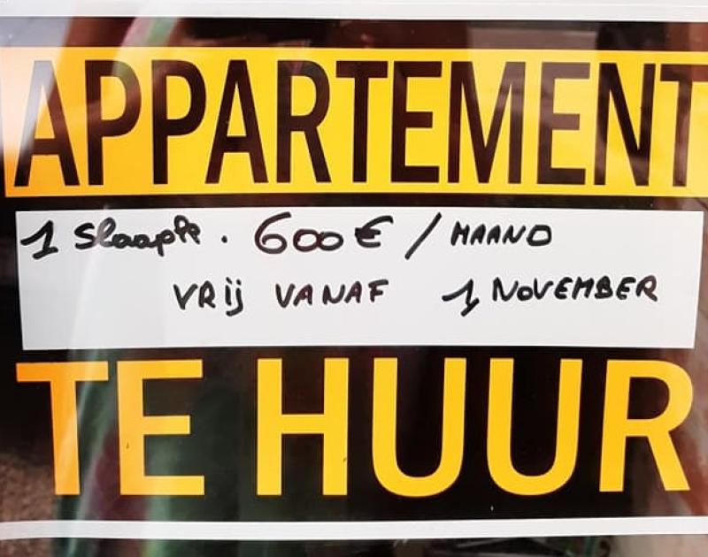 affiche appartement te huur