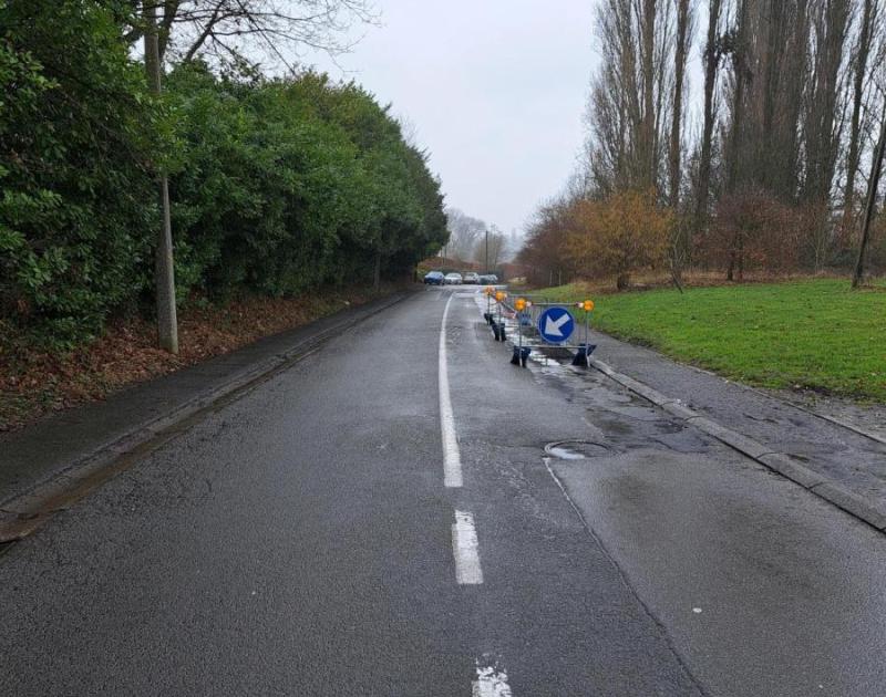 fot van Stationsstraat met beschadigingen