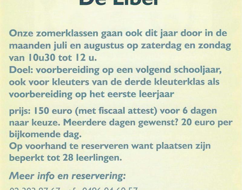 Zomerklassen © De Libel