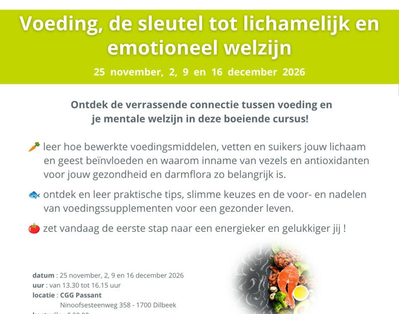 Cursus "Voeding, de sleutel tot lichamelijk en emotioneel welzijn" © HerstelAcademie