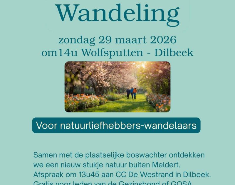 Lentewandeling Wolfsputten Dilbeek © Gezinsbond VZW