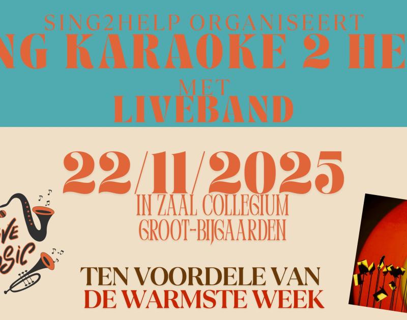 SingKaraoke2Help met liveband ten voordele van de Warmste Week © sing2help