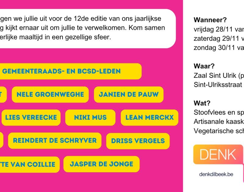 Eetfestijn gemeenteraadslid Gino Roesems - Denk Dilbeek © Denk Dilbeek