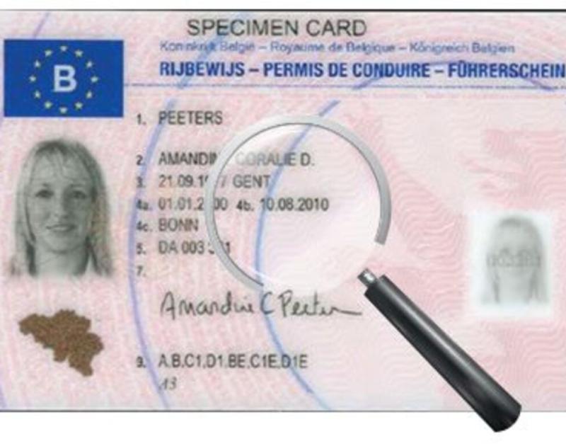 foto van rijbewijs bankkaartmodel