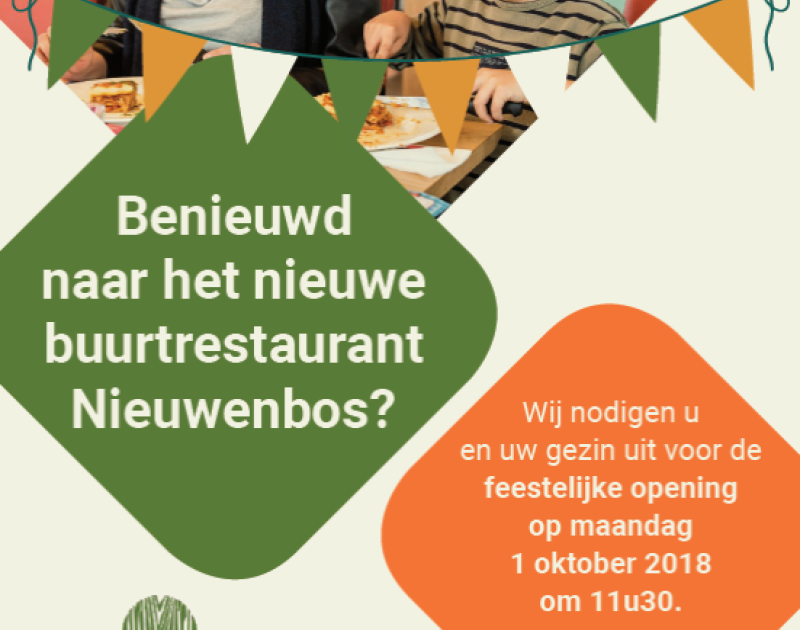 Welkom in het nieuwe Buurtrestaurant Nieuwenbos
