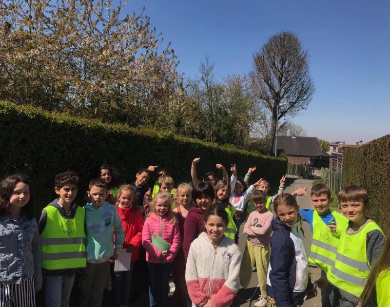 Rekenles- een kilometer meten en wandelen