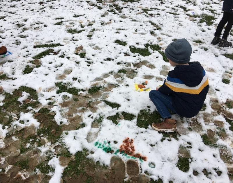 Sneeuwschilderen