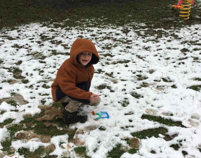 Sneeuwschilderen