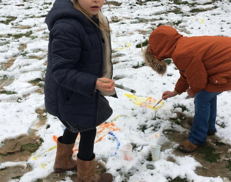 Sneeuwschilderen