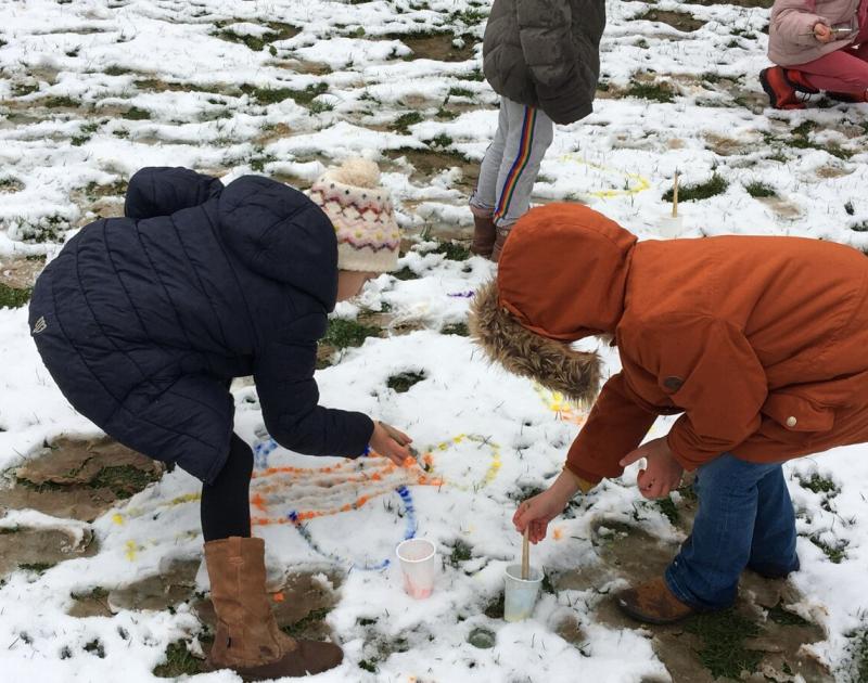 Sneeuwschilderen