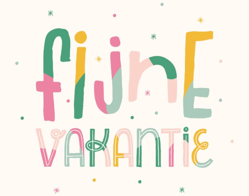Fijne zomervakantie