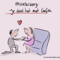 cartoon "Mantelzorg, je doet het met liefde"