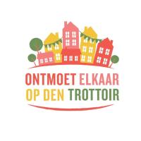 logo ontmoet elkaar op den trottoir